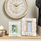 White Carved Wood Photo Frame