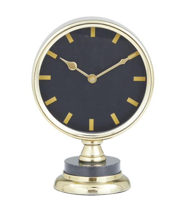 Black and Gold Modern Clock (Various Sizes)