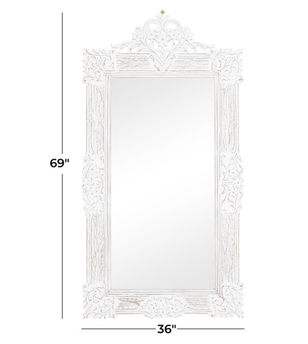 White Pine French Country Floor Mirror