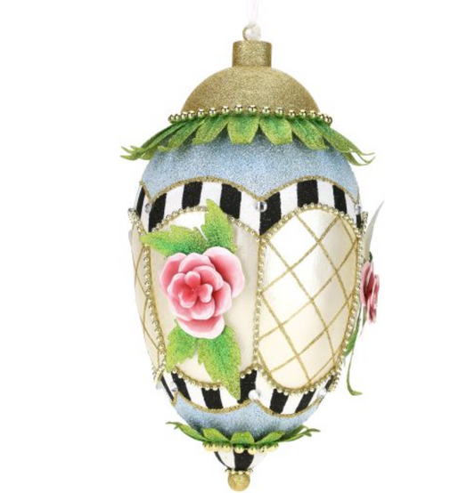 13" Harlequin Egg Ornament