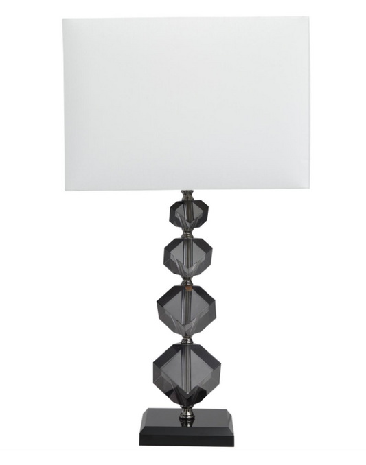 Dark Gray Crystal Geometric Table Lamp