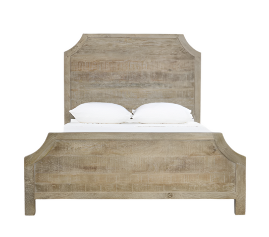 Francesca Solid Wood King Bed, Vintage Taupe