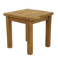 Brown Teak Wood Slatted Outdoor Accent Table