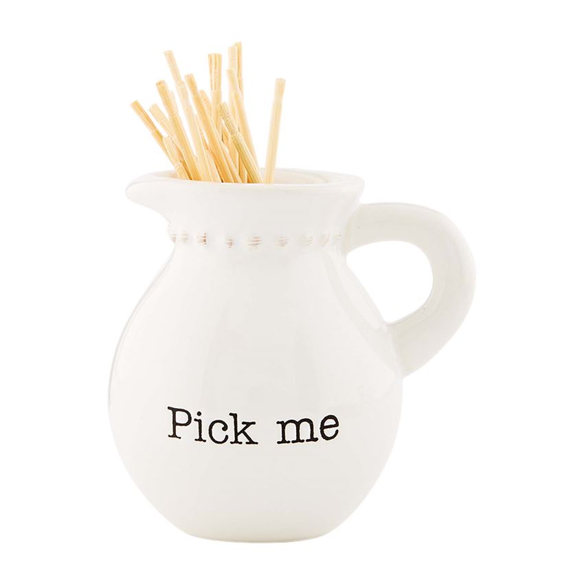Toothpick Holder Basket with Sentiment (Various Styles)