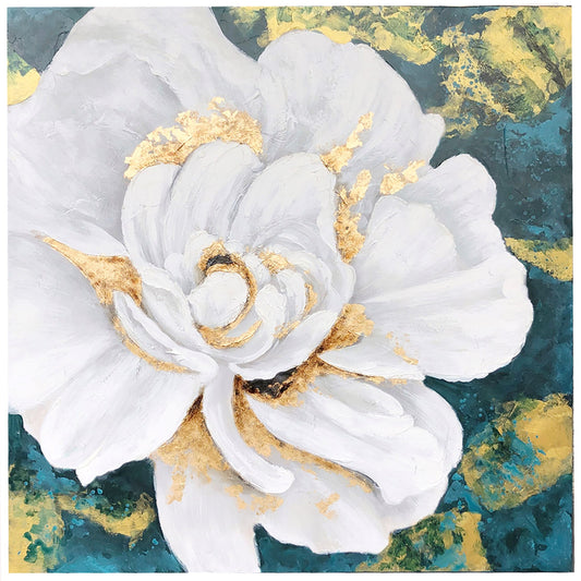 Blossoming Gardenia Painted Canvas