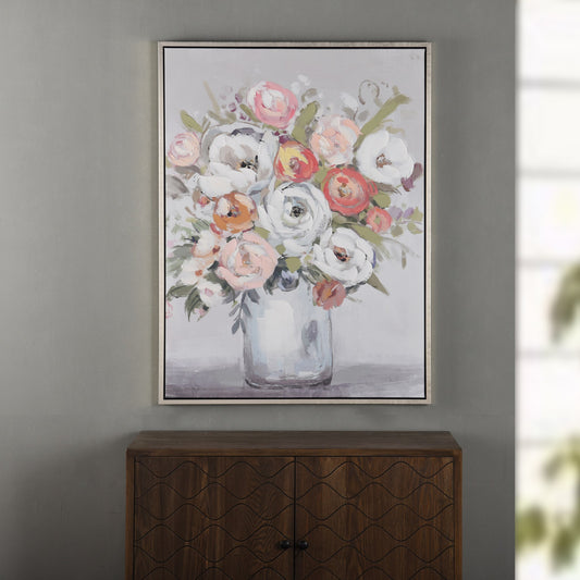 Posies in a Glass Jar Painting