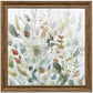 Linen Wildflower Garden Textured Framed Print