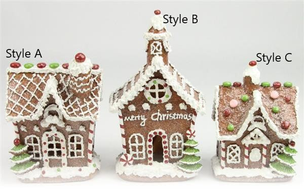 Medium Resin Gingerbread House (Various Styles)