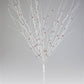 32" Glittered Birch Twig Spray, White/Grey/Red