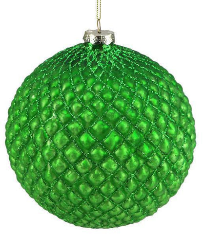 Molded Glass Ball Ornament (Various Colors)