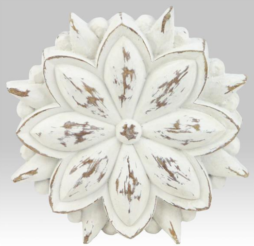 Weathered White Resin Flower (Various Sizes)