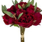 12" Real Touch Rose, Peony, Eucalyptus Bouquet (Various Colors)