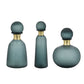 Hand Blown Glass Decanters, Set of 3