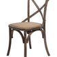 Brody X-Back Side Chair, Brown Wash