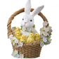 Bunny and Chicks in Flower Basket