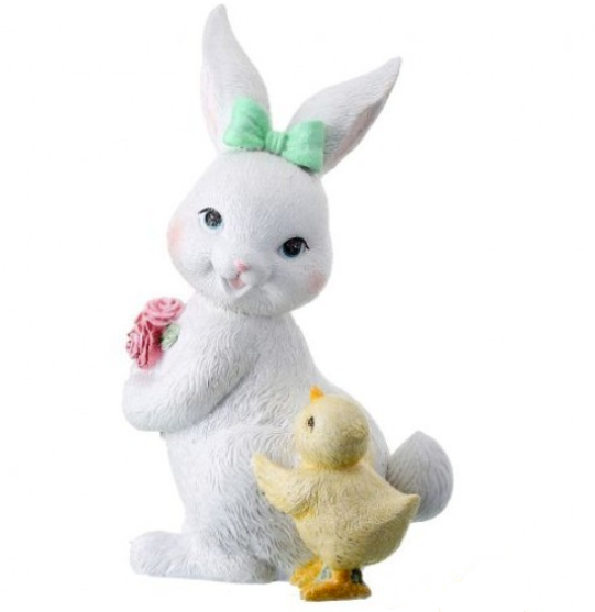 Resin Glitter Bunny with Chick (Various Styles)