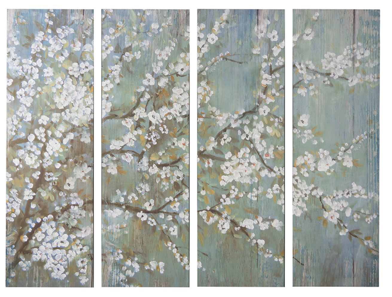 Cherry Blossom Canvas Painting, Set of 4