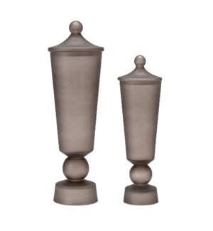 Glass Urns, Set of 2
