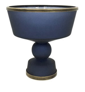 Matte Navy Pedestal Bowl