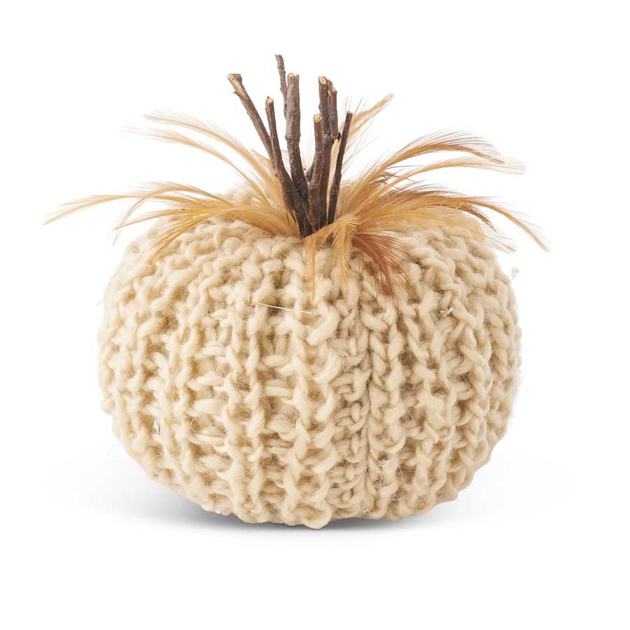 Crochet Pumpkin, Cream