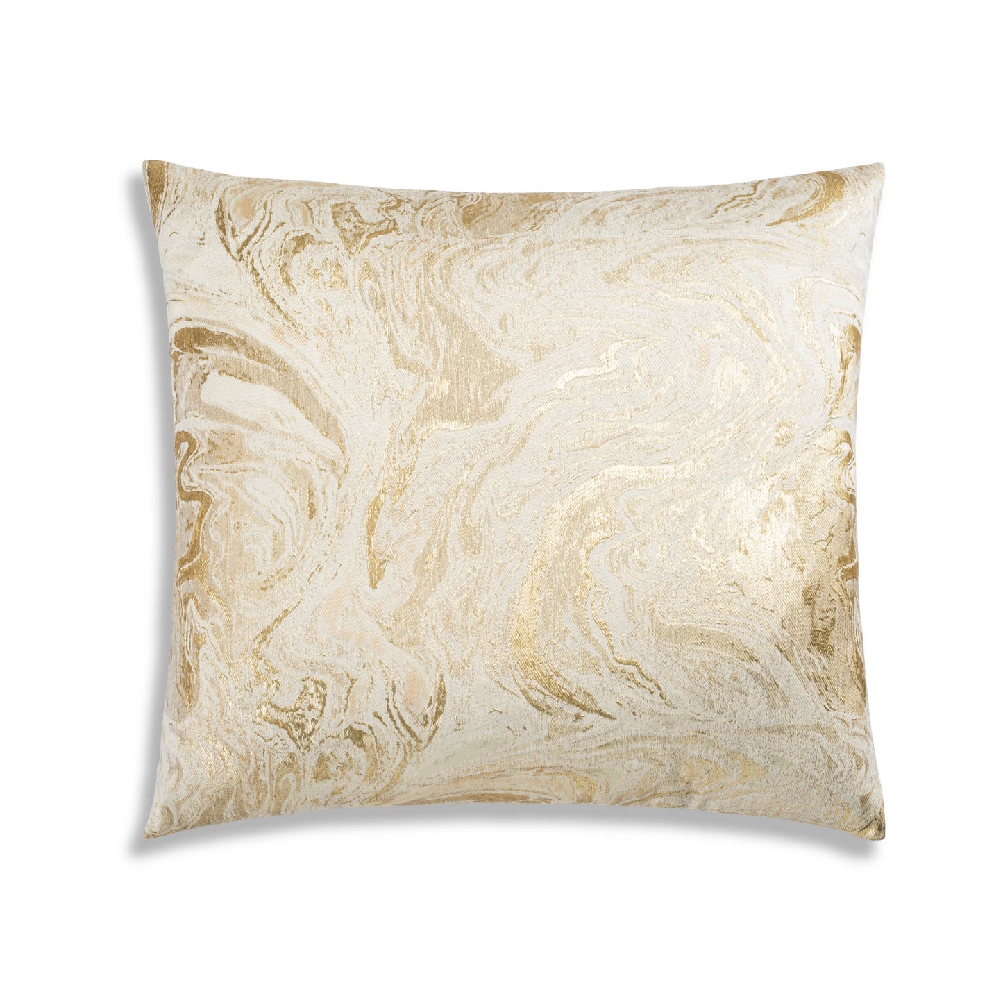Fawn Gold and Crème Marble Pillow