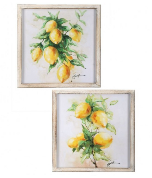 Framed Canvas Lemon Painting (Various Styles)