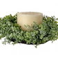 13.5" Frosted Eucalyptus Candle Ring