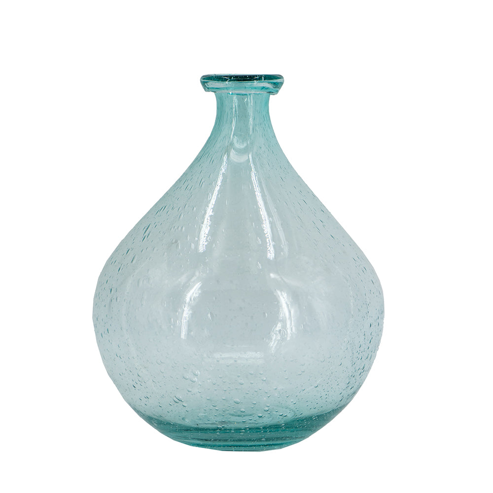 Bubble Glass Bottle Vase, Short