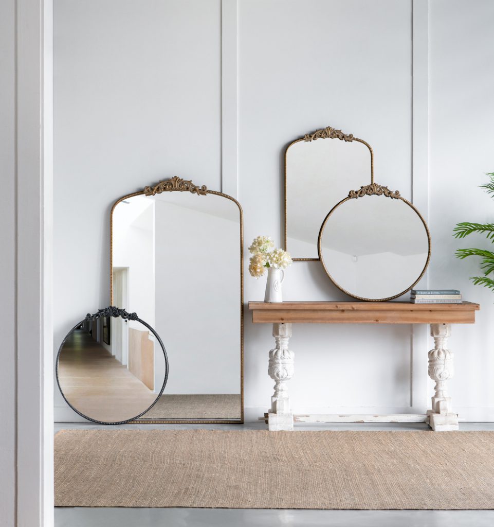 Gold Baroque Mirror, Extra Tall