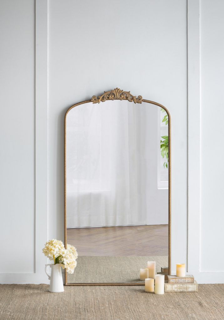 Gold Baroque Mirror, Extra Tall