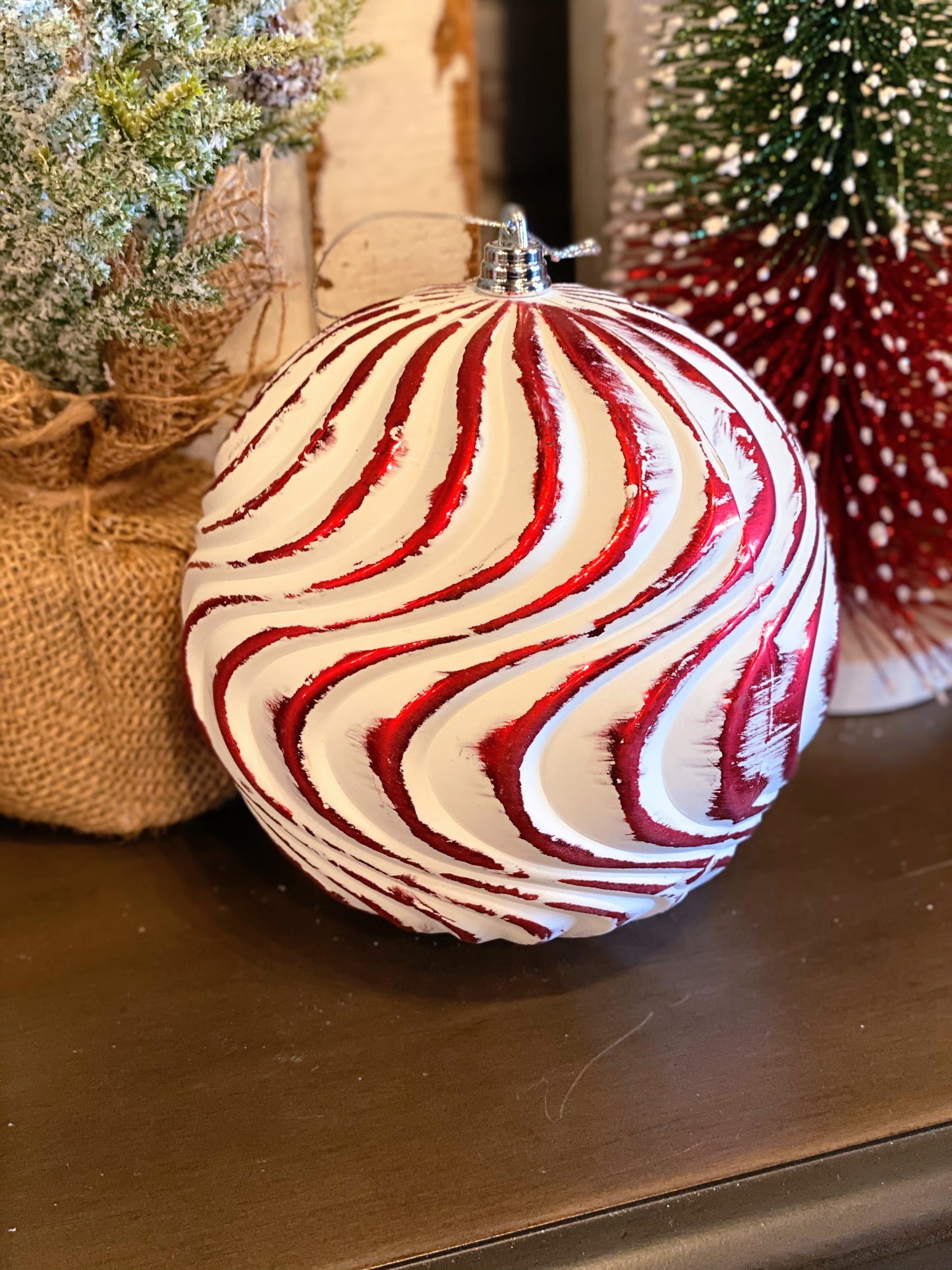Water Ripples Two-Toned Ball Ornament (Various Colors)