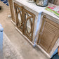 Elsie Two-Toned Mango Wood Breakfront (White & Natural)