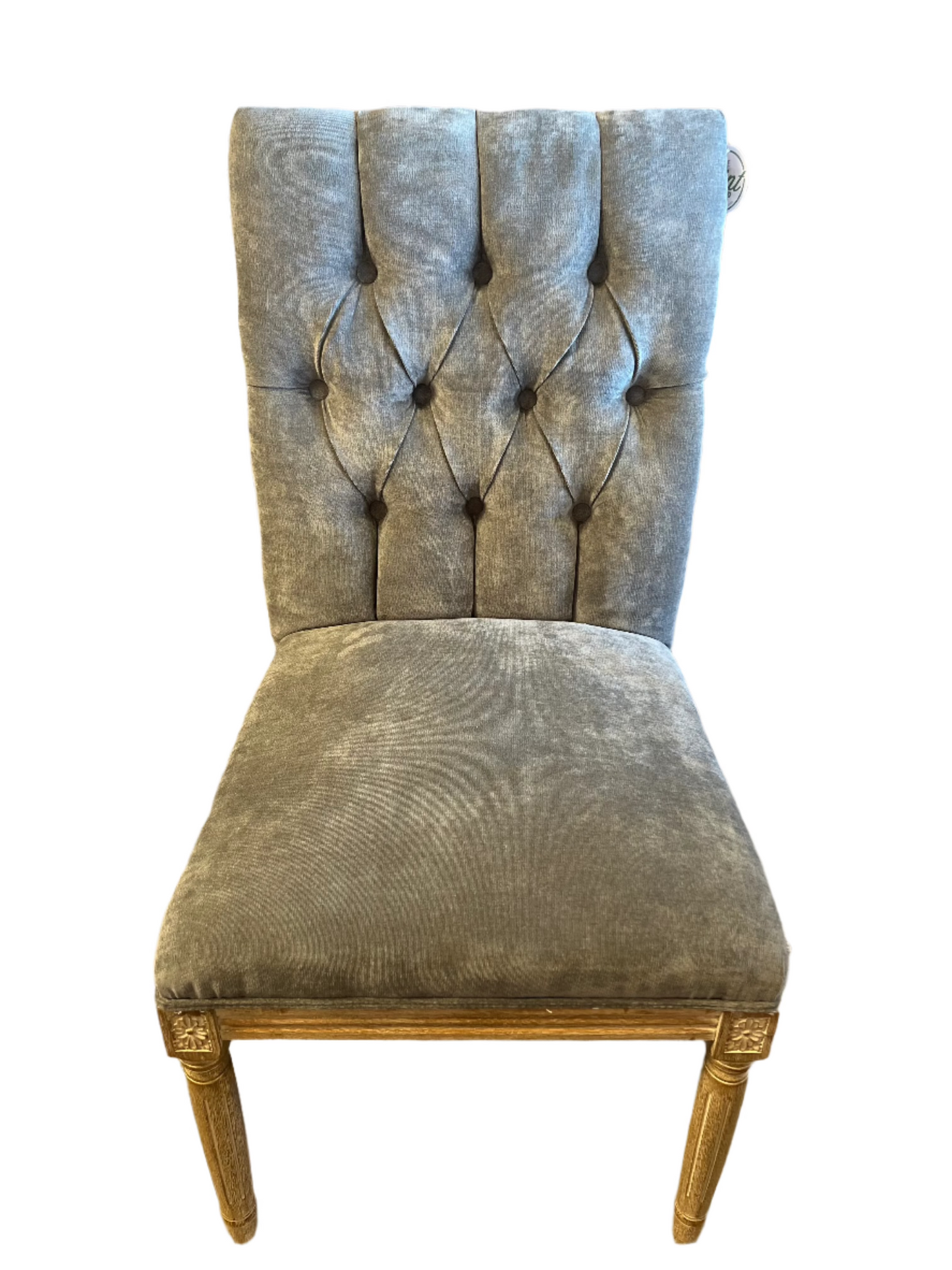 Ophelia Side Chair, Gray Velvet