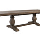 Caden 84"-114" Extension Dining Table, Brown Gray