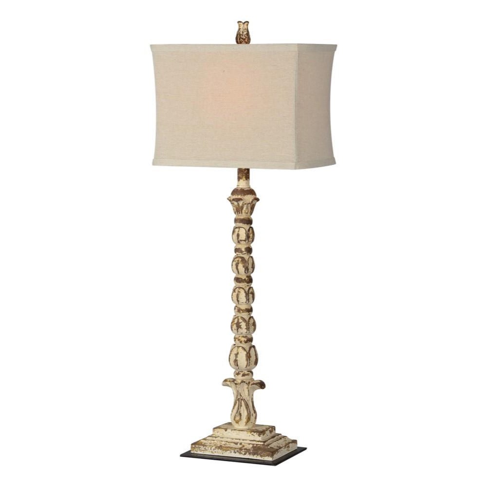 Ivory Bronze Distressed Table Lamp