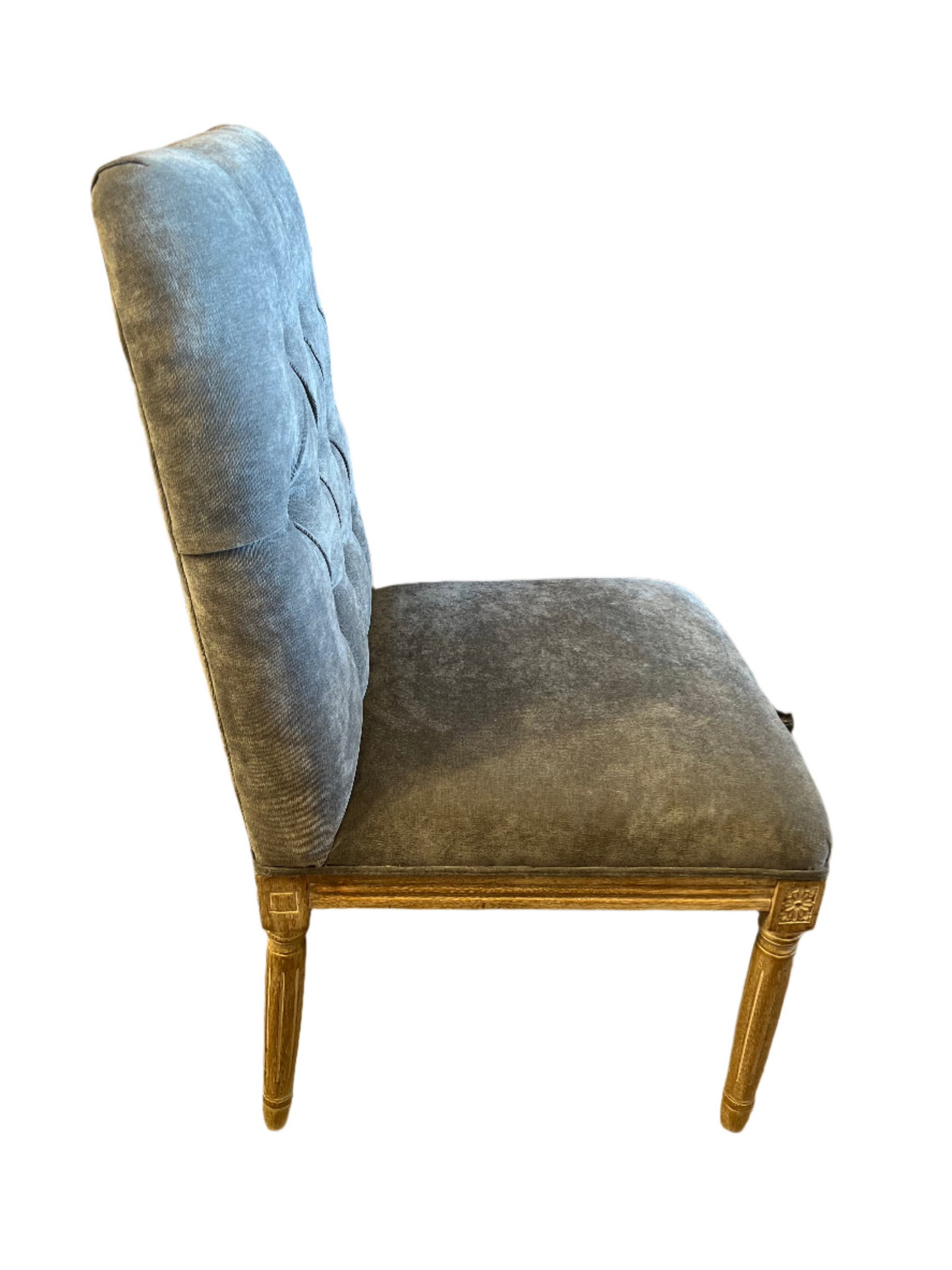 Ophelia Side Chair, Gray Velvet