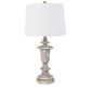 Gray Ribbed Table Lamp