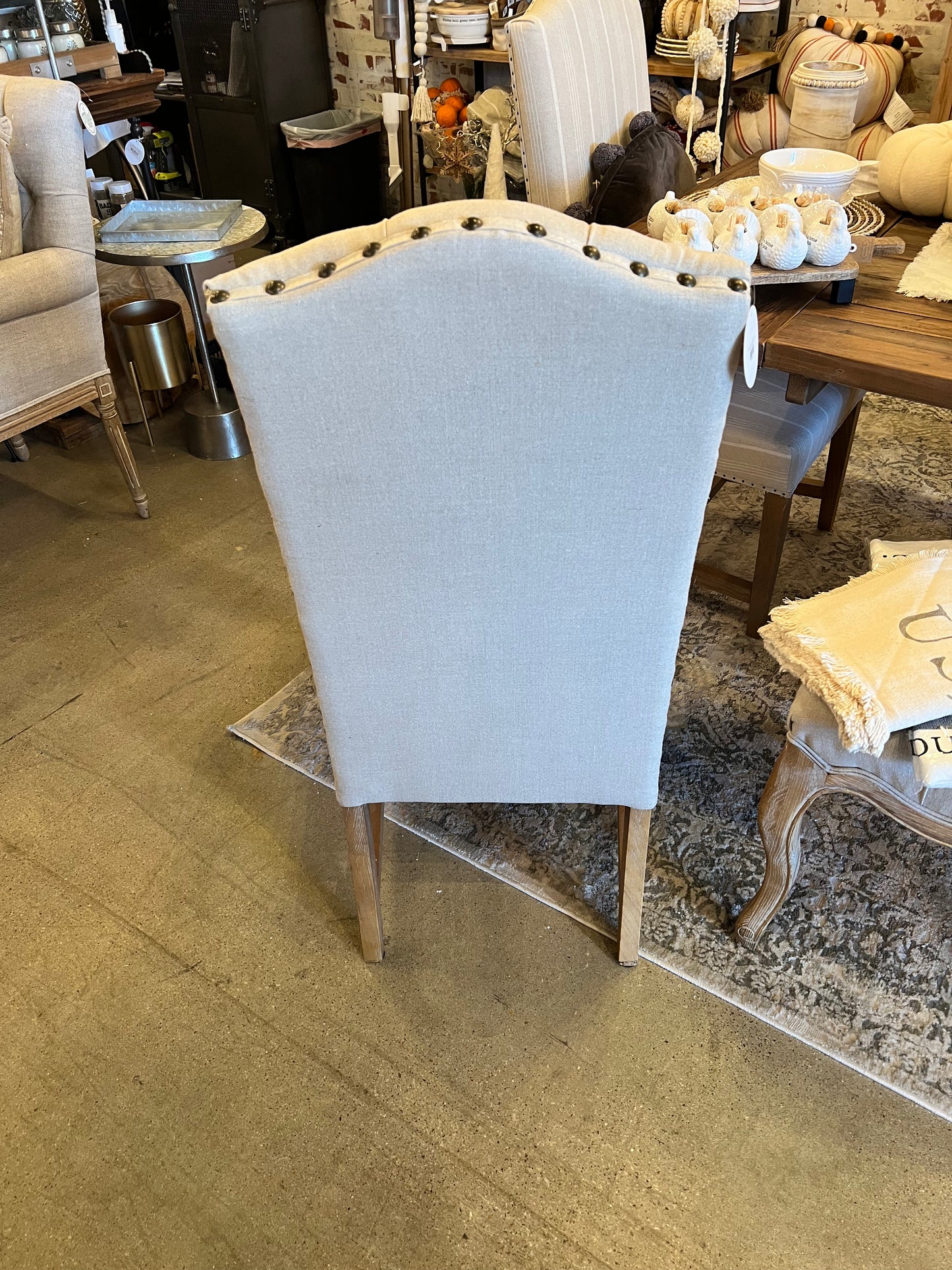 Preston Natural Linen Tufted Chair