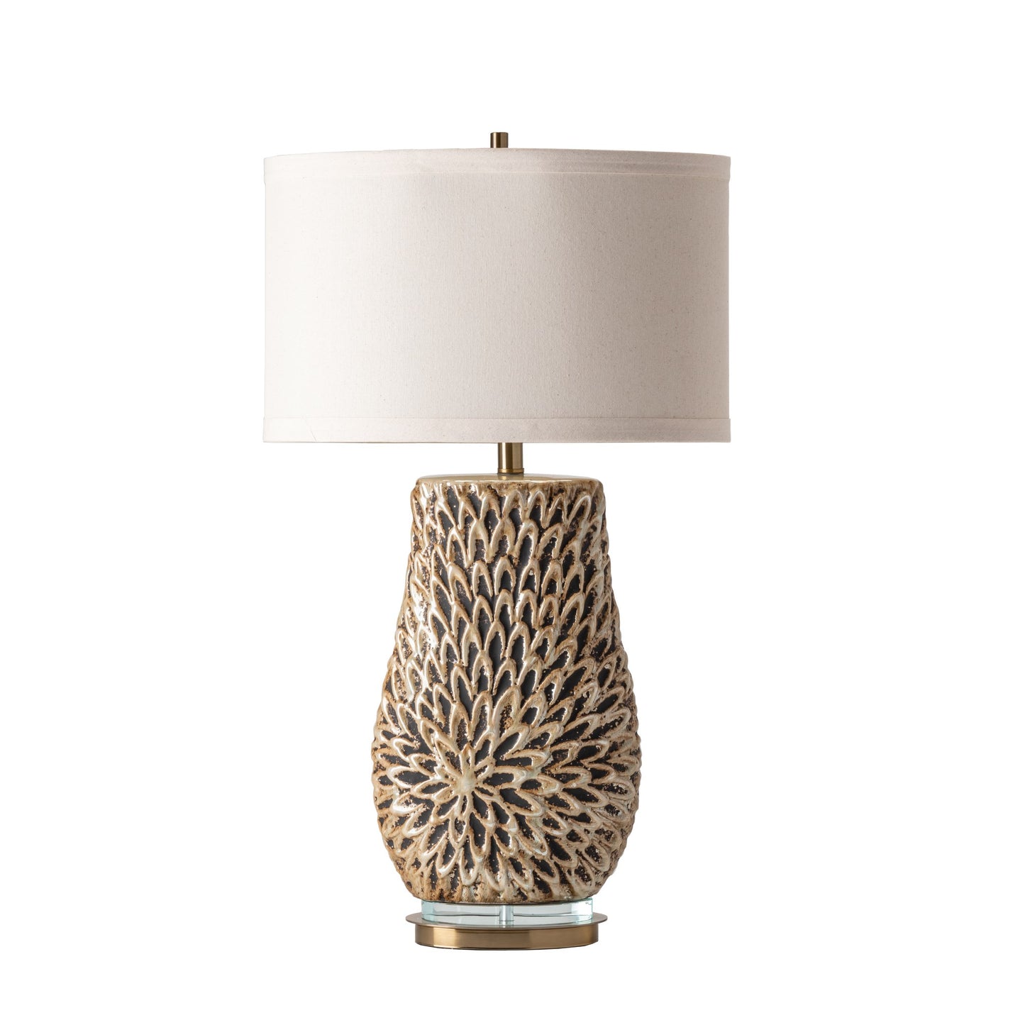 Floral & Gold Table Lamp
