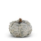 Medium Scalloped Wood Chip Pumpkin, Sage Green