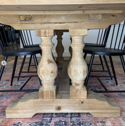 Logan 7' Solid Elm Wood Dining Table (Natural)