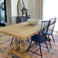 Logan 7' Solid Elm Wood Dining Table (Natural)