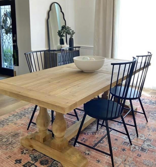 Logan 7' Solid Elm Wood Dining Table (Natural)