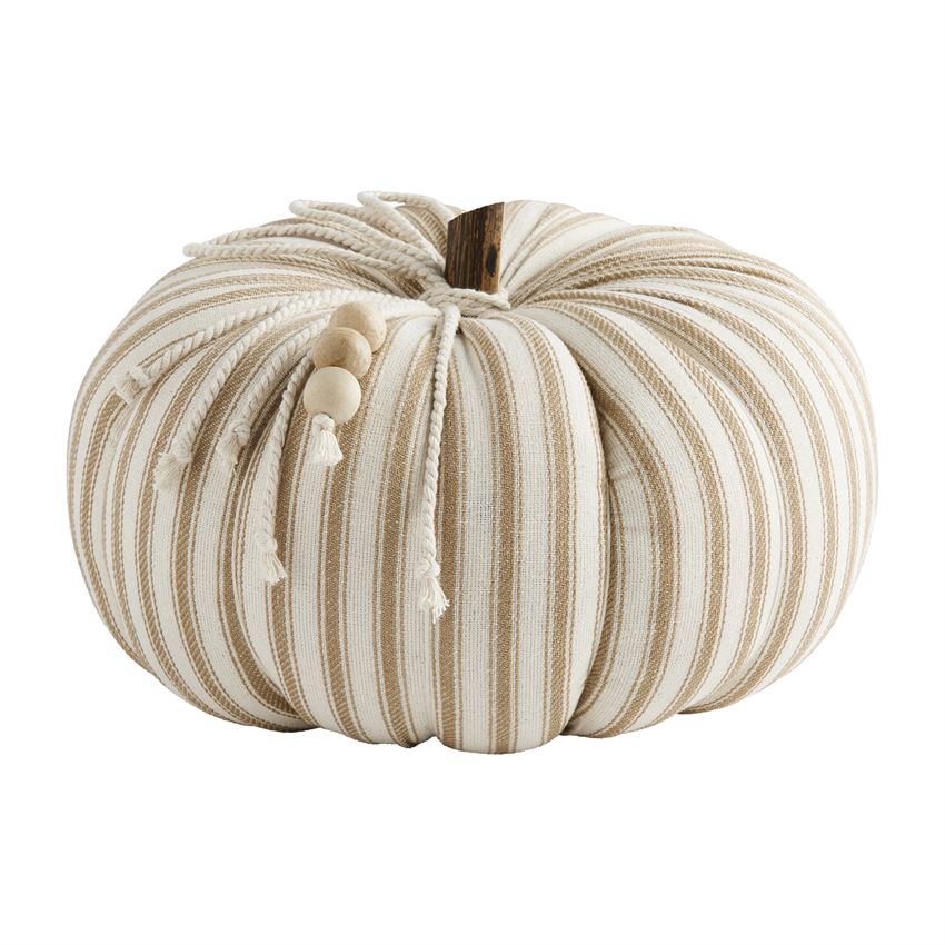 Ticking Stripe Pumpkin Sitter (Various Sizes)