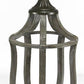 Dark Gray Open Frame Wood Lantern