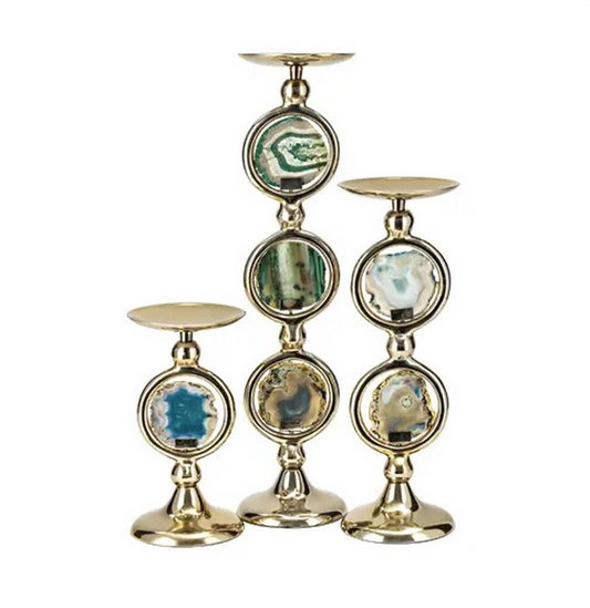 Amelie Pillar Candle Holders, Set of 3