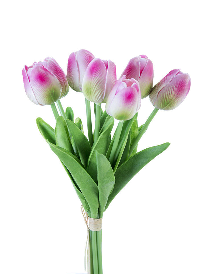12" Real Touch Tulip Bunches (Various Colors)
