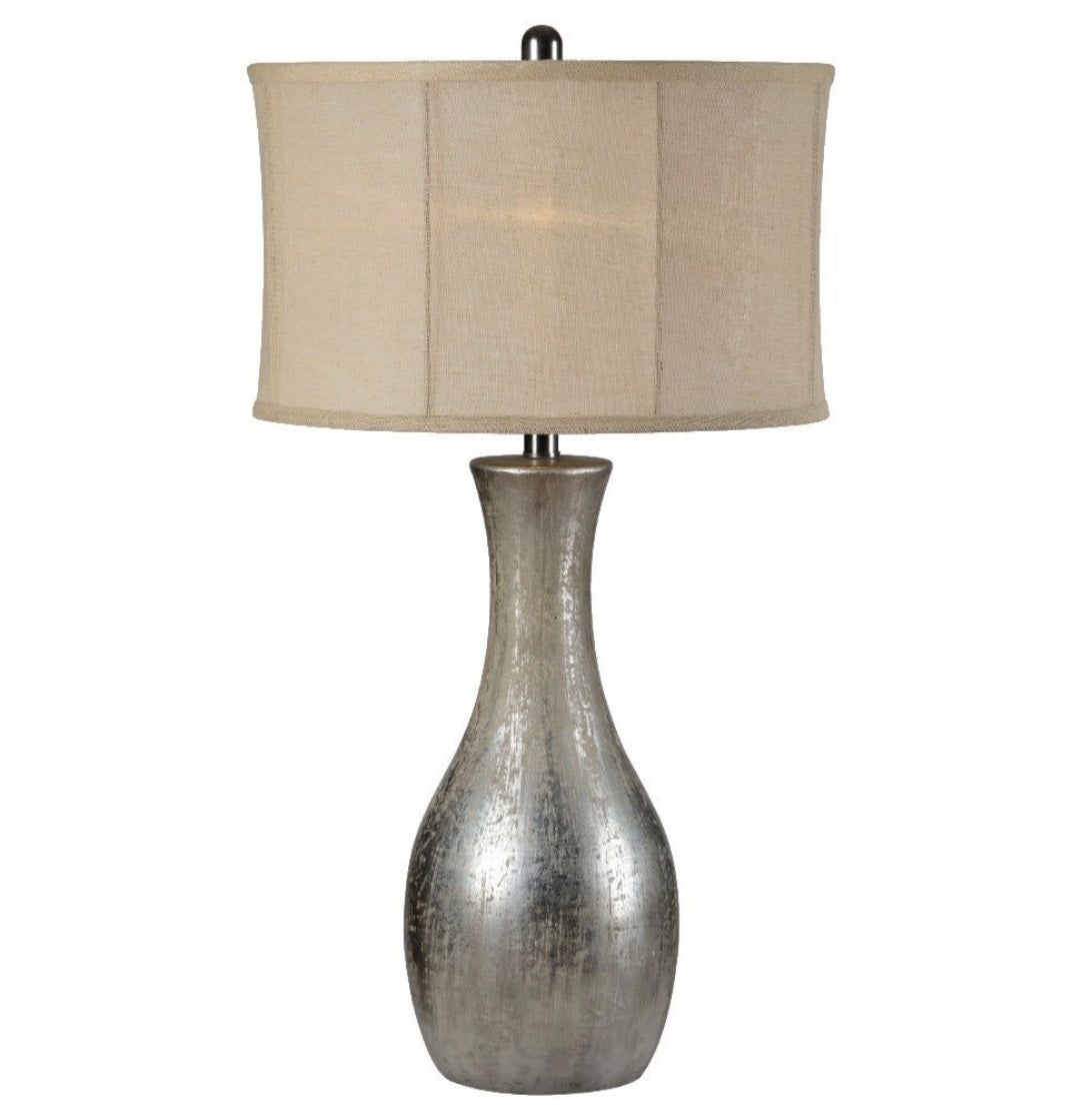 Brushed Silver Table Lamp