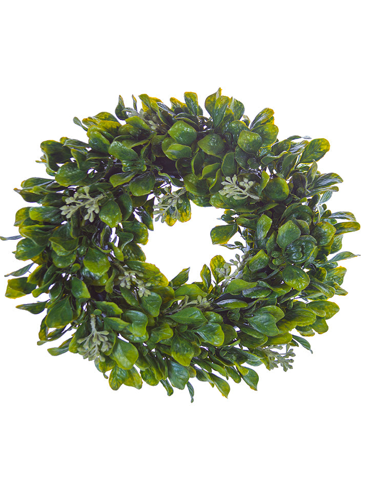 12" Spring Leaves with Berries Wreath