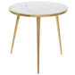 Gold Marble Round Accent Table